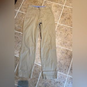 Tommy Hilfiger - Girls khaki low rise straight leg pants, Size: 16